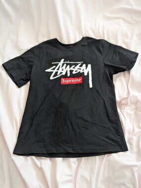Supreme Black Stussy 30th Anniversary Bogo M